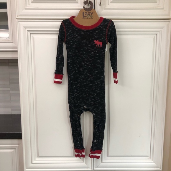 NWT Lazy One Plaid Moose Caboose Flapjack Union Suit - Picture 3 of 11